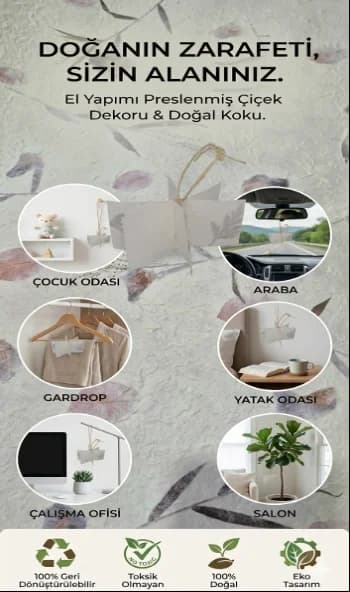 Geri Dönüştürülmüş Doğal Kokulu Kağıt Defne Yaprağı Küçük Yaprak Desen